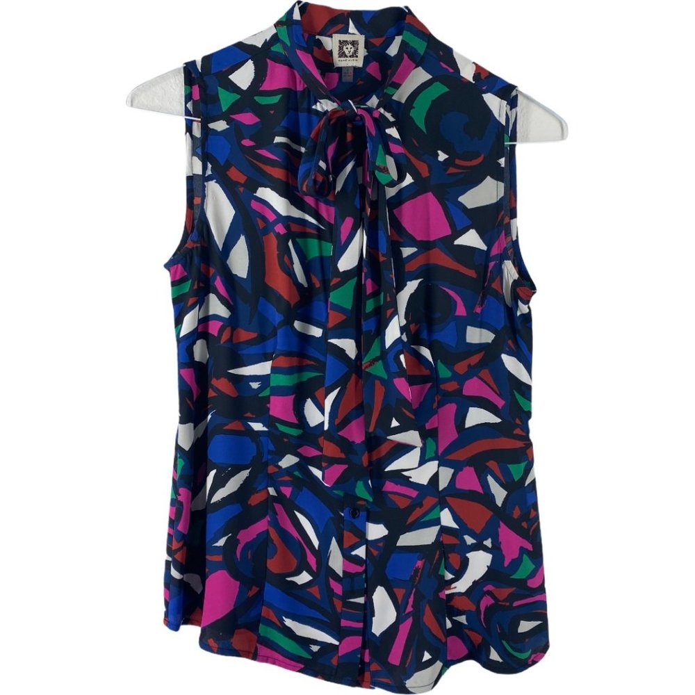 Anne Klein printed blouse size 6
